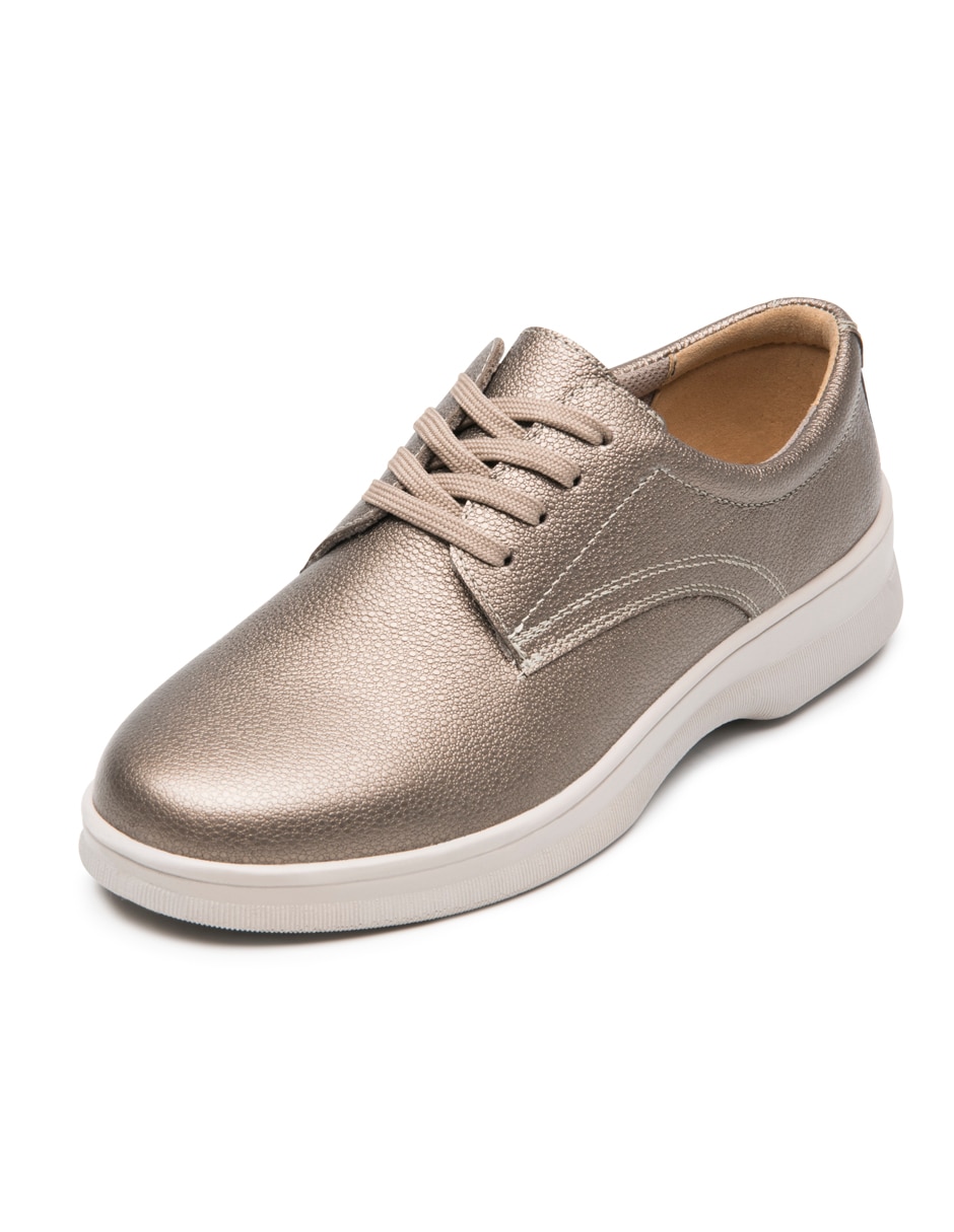 Zapato flexi casual de piel para mujer