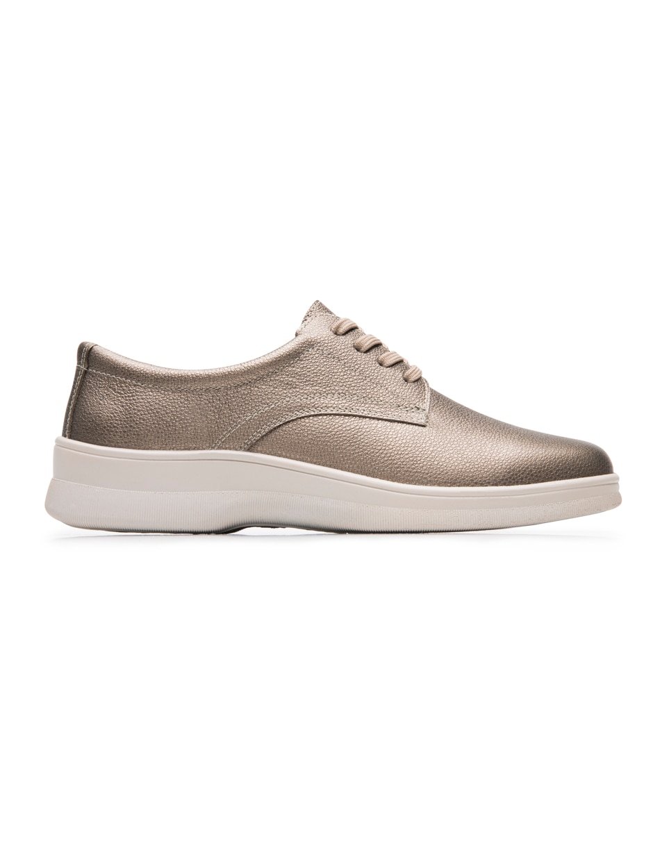 Zapato flexi casual de piel para mujer