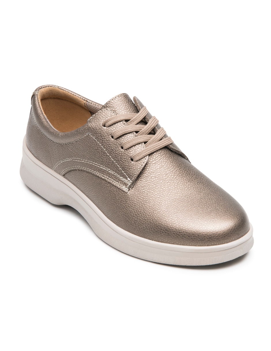 Zapato flexi casual de piel para mujer