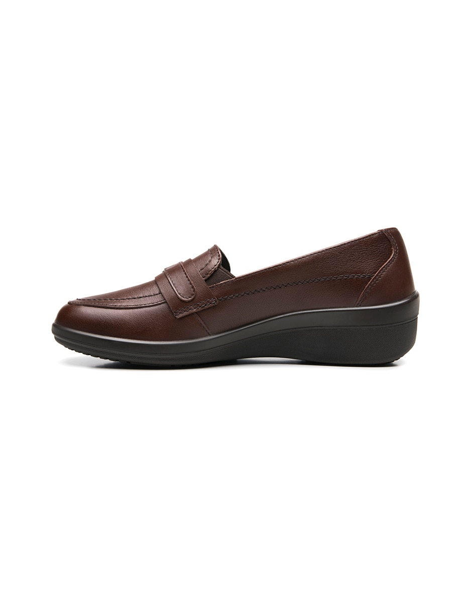 Zapato flexi casual de piel para mujer