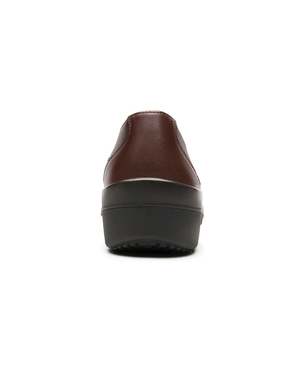 Zapato flexi casual de piel para mujer