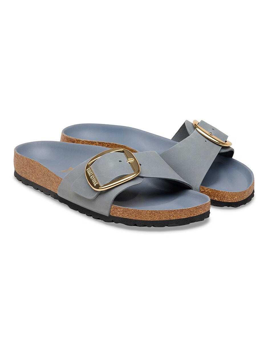 Sandalia madrid big buckle leoi basalt gray hex para mujer 3