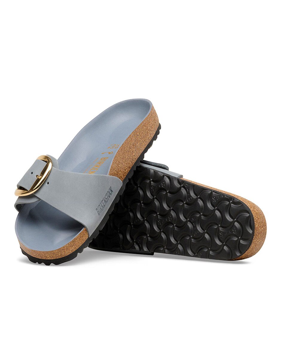 Sandalia madrid big buckle leoi basalt gray hex para mujer 4