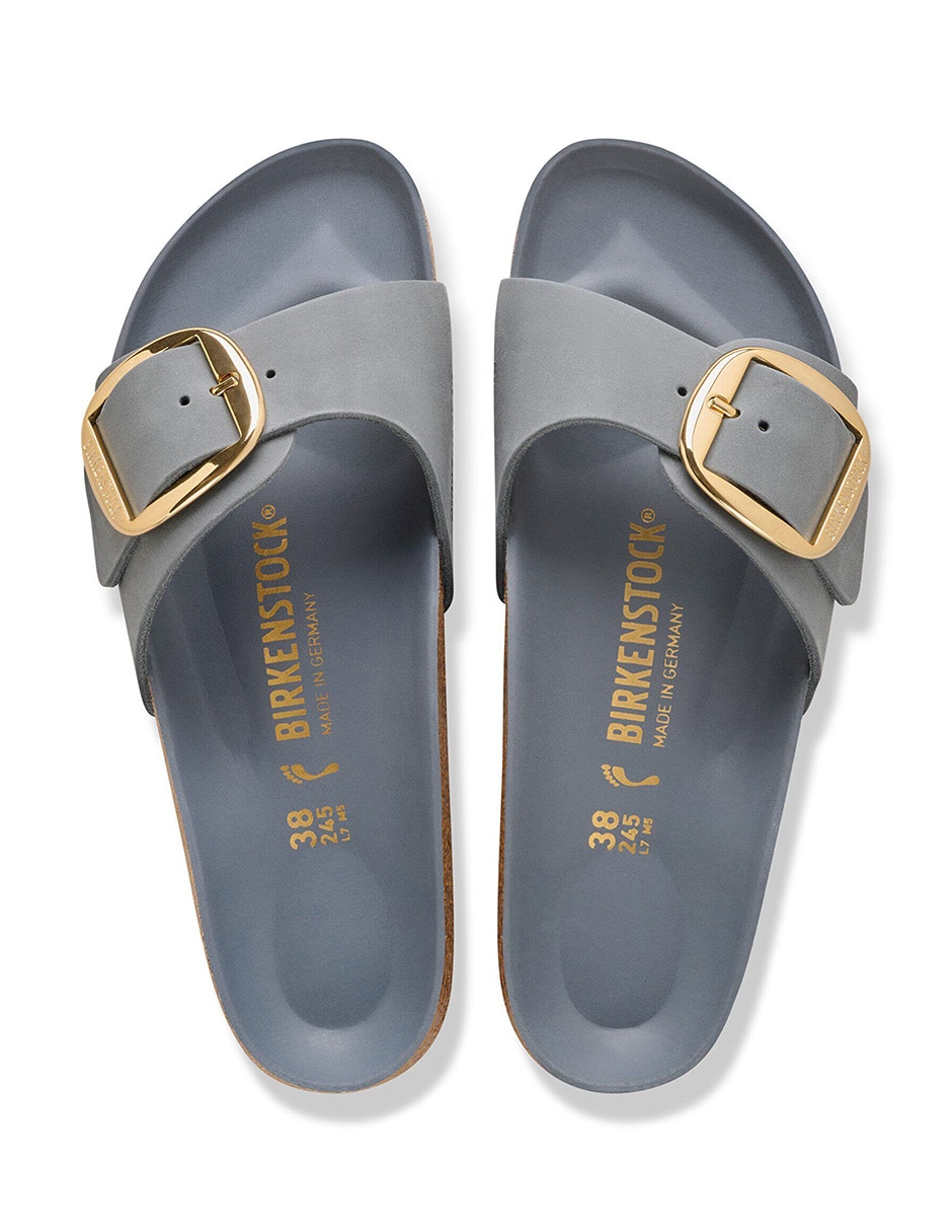 Sandalia madrid big buckle leoi basalt gray hex para mujer 5