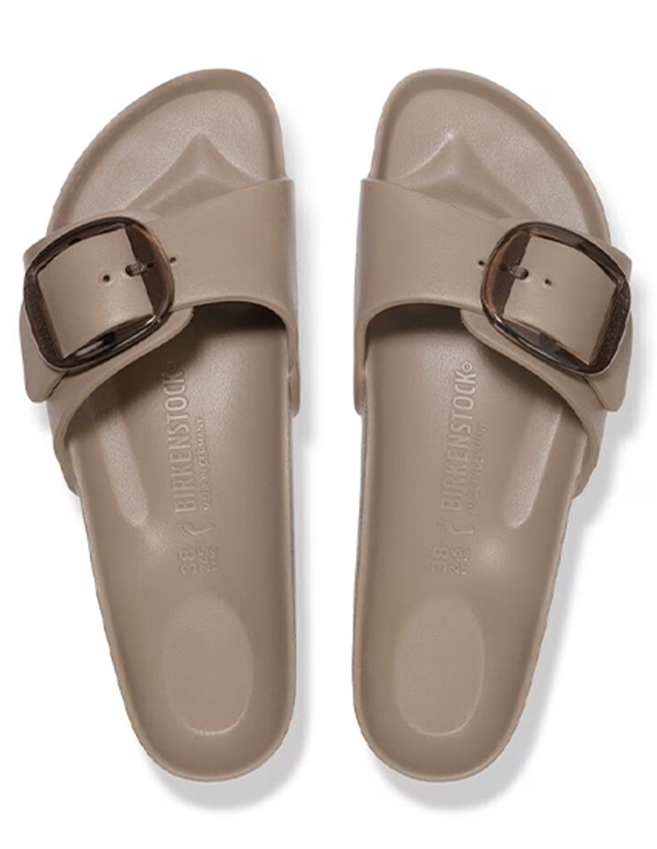 Sandalia Birkenstock Madrid Big Buckle Eva Gray Taupe Para Mujer