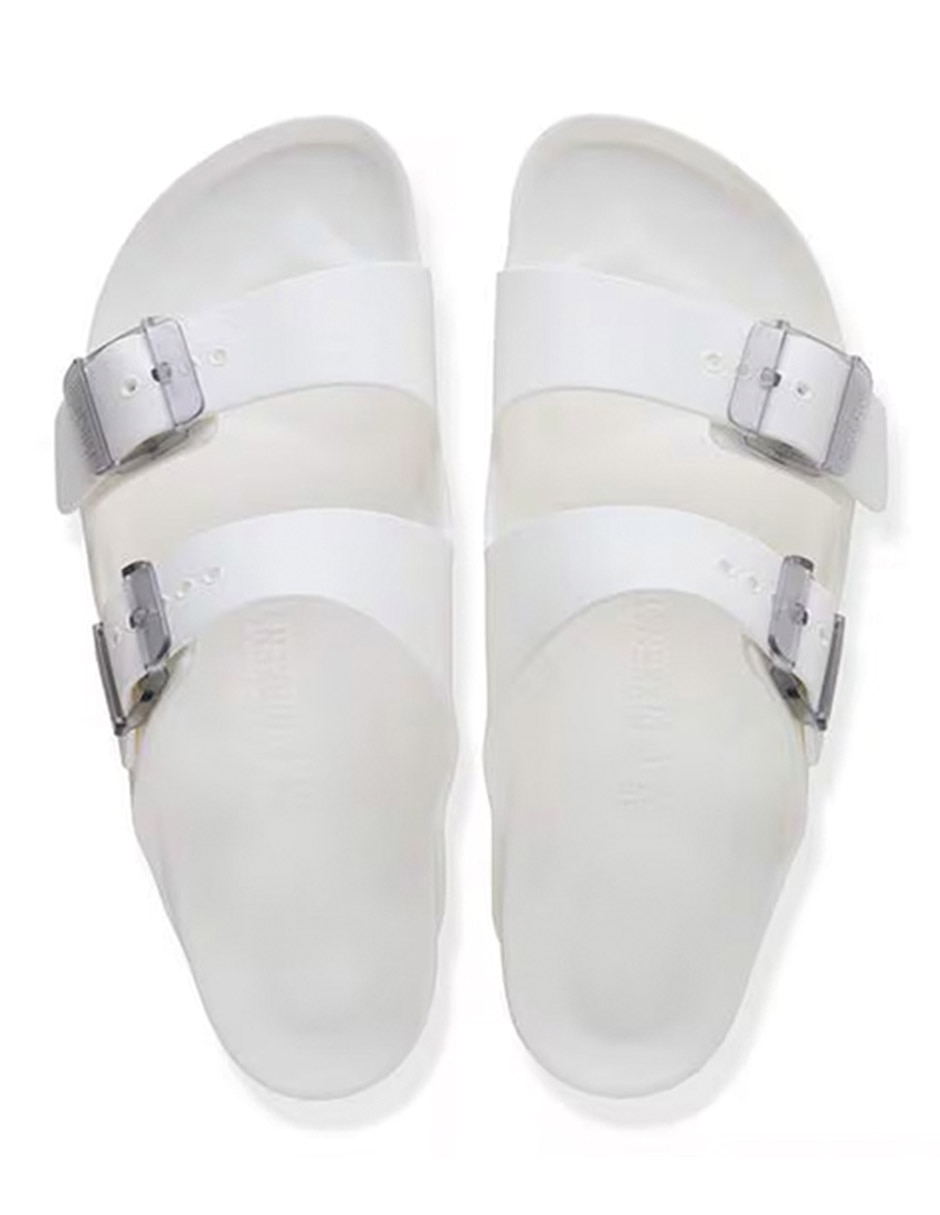 Sandalia Birkenstock Arizona Stealth Buckle Eva White Para Mujer