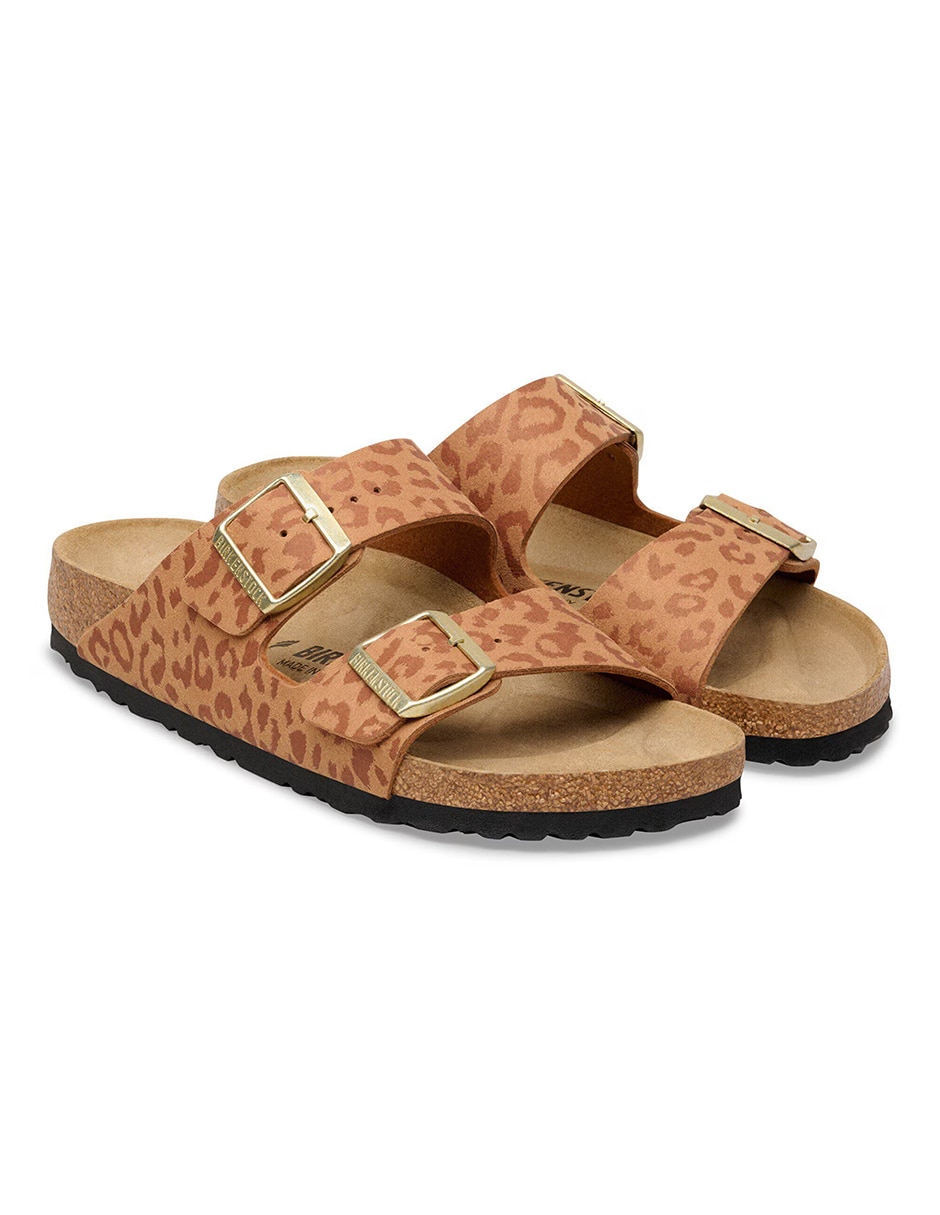 Sandalia arizona syn leo pecan animal print para mujer 3