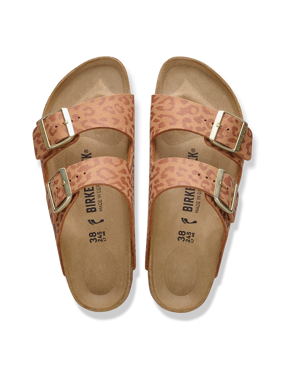 Sandalia arizona syn leo pecan animal print para mujer 4