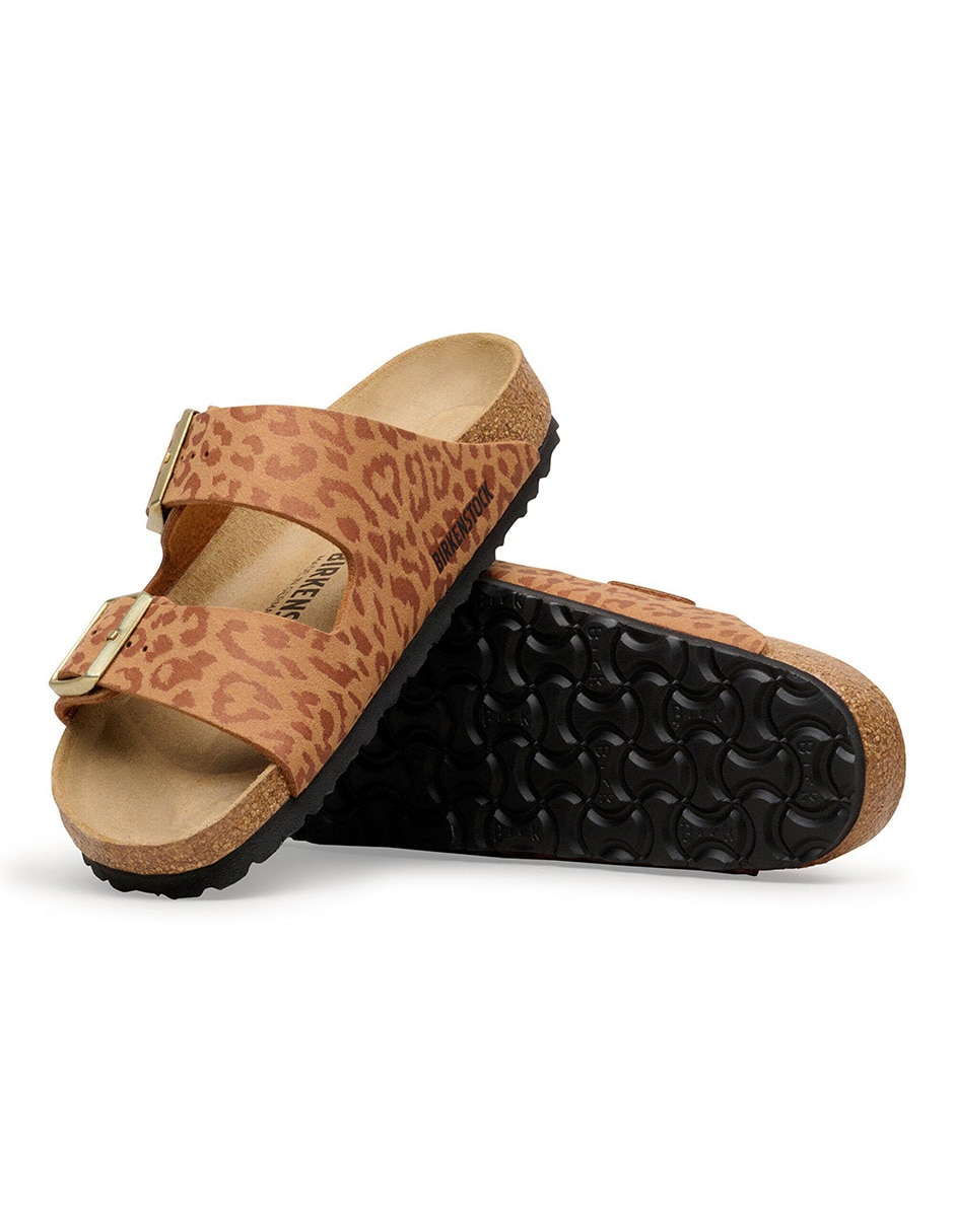 Sandalia arizona syn leo pecan animal print para mujer 5