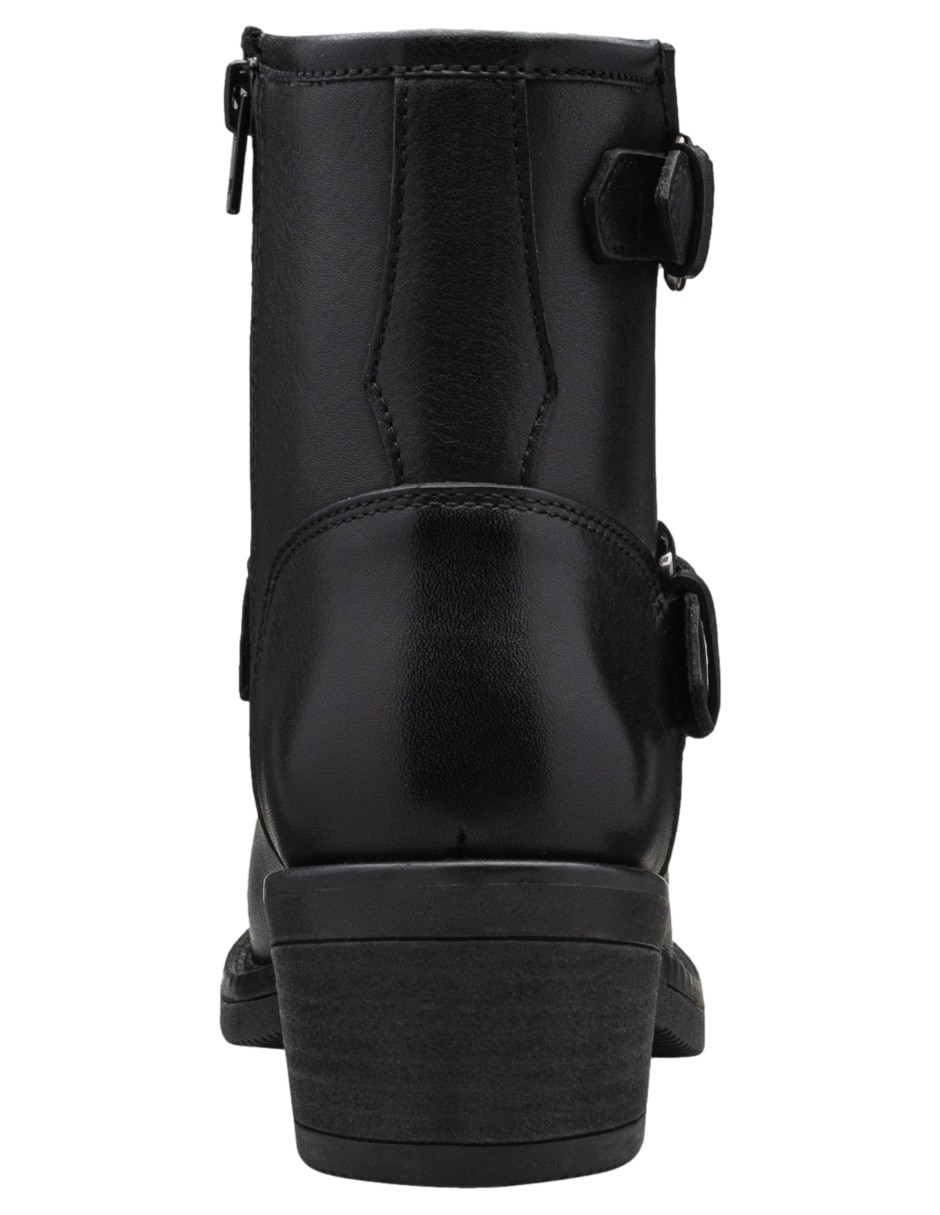 Bota arriba del tobillo sally de piel para mujer
