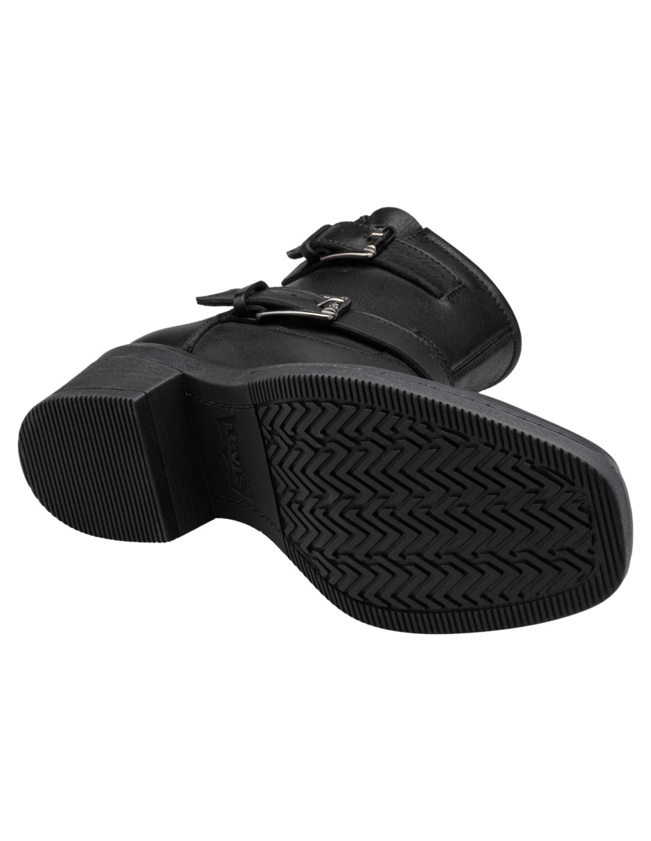 Bota arriba del tobillo sally de piel para mujer