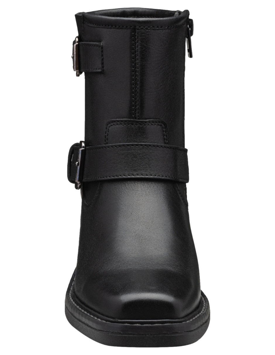 Bota arriba del tobillo sally de piel para mujer