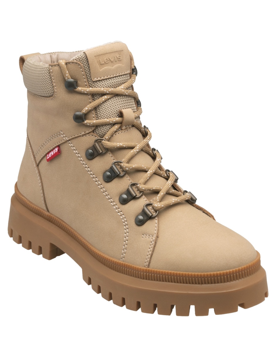 Bota arriba del tobillo lennox de piel para mujer