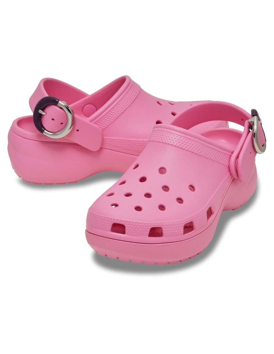 Sandalia Crocs Classic Platform Buckle Clog para mujer