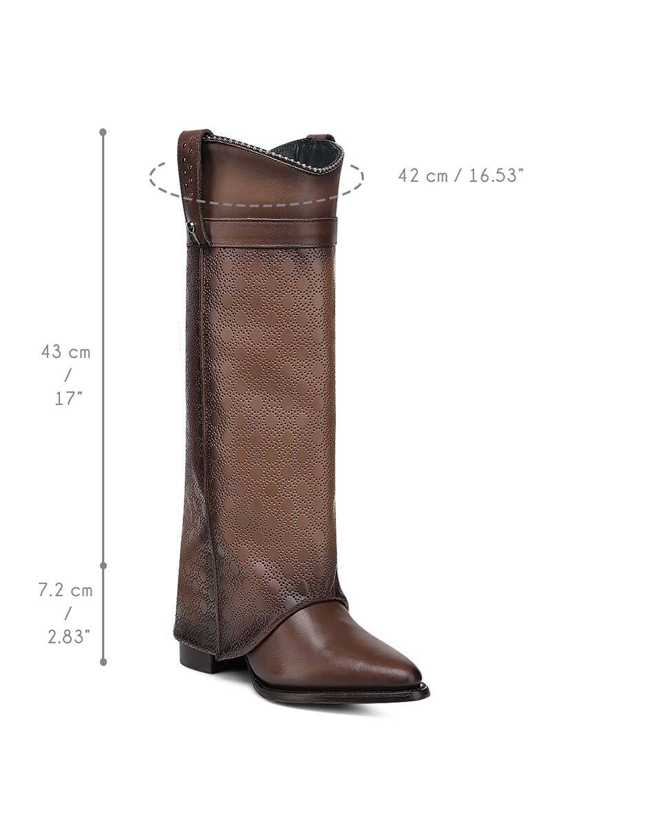Bota cowboy Abajo de la rodilla de piel para mujer