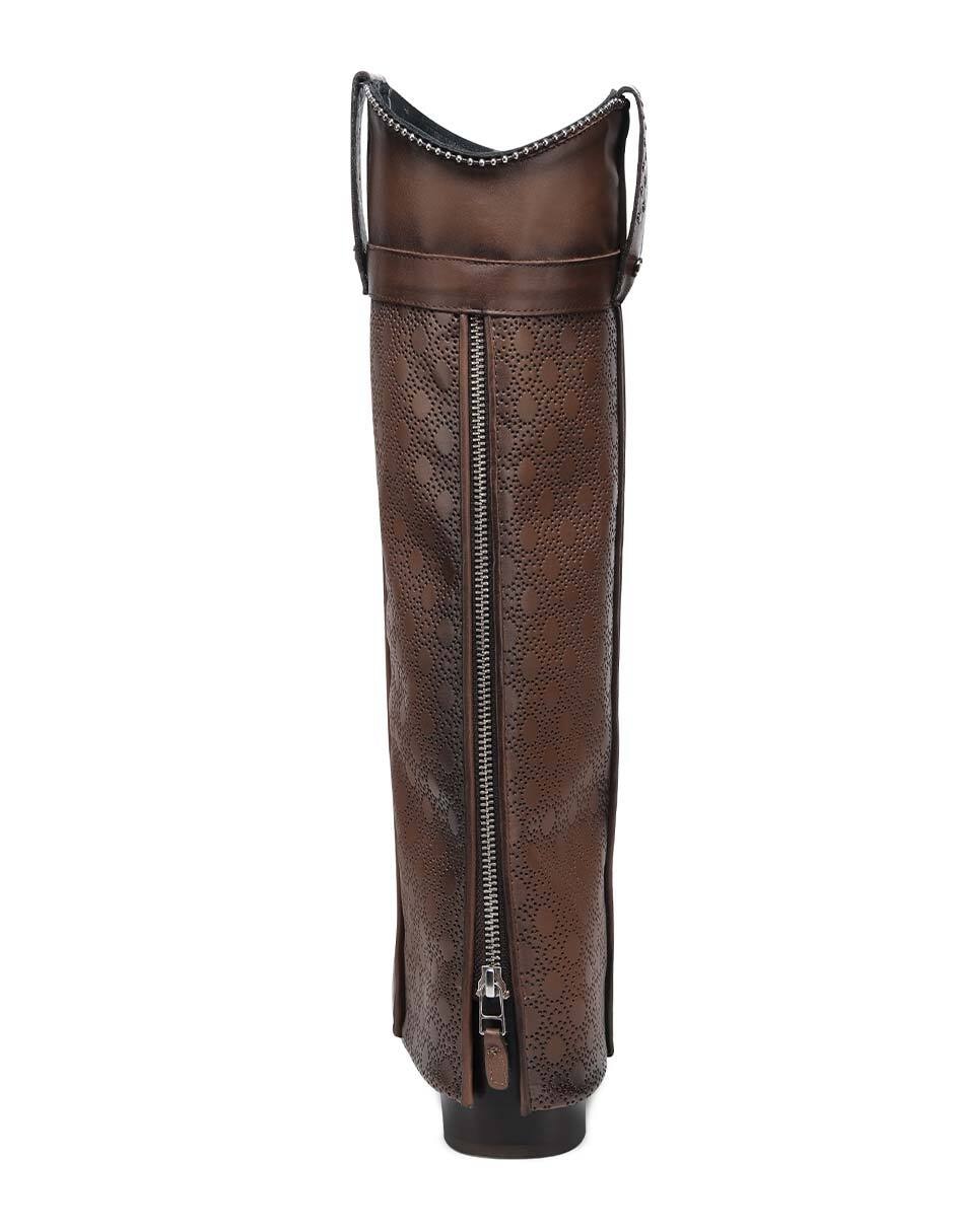 Bota cowboy Abajo de la rodilla de piel para mujer 7