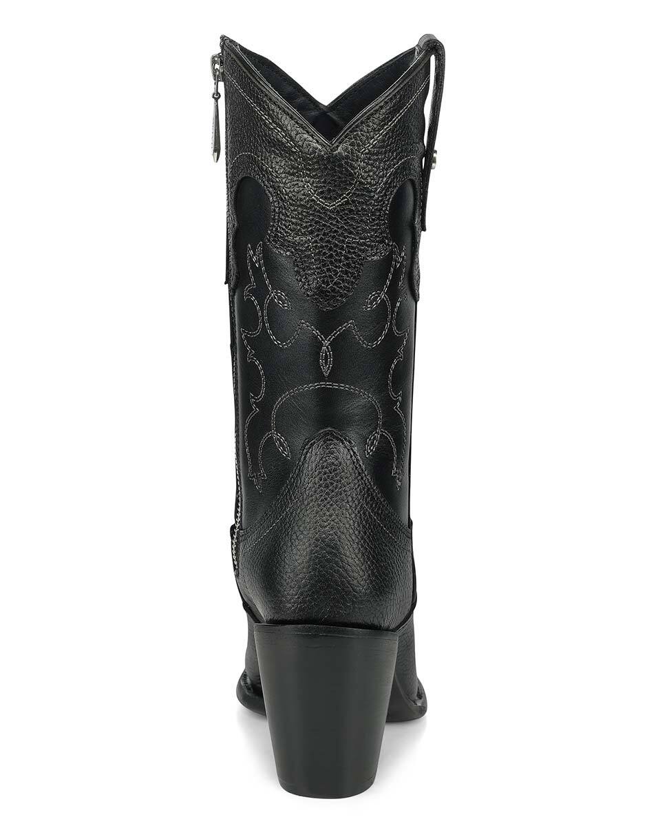 Bota cowboy abajo de la rodilla de piel bovino para mujer 4