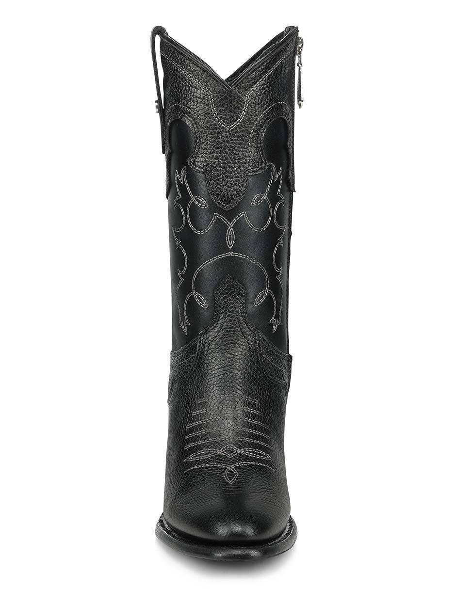 Bota cowboy abajo de la rodilla de piel bovino para mujer 6