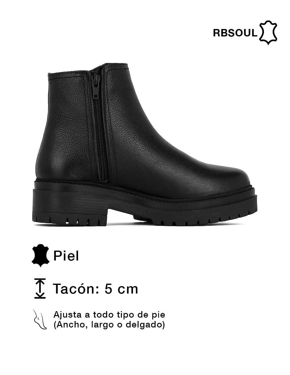 Botín al tobillo de piel para mujer 4