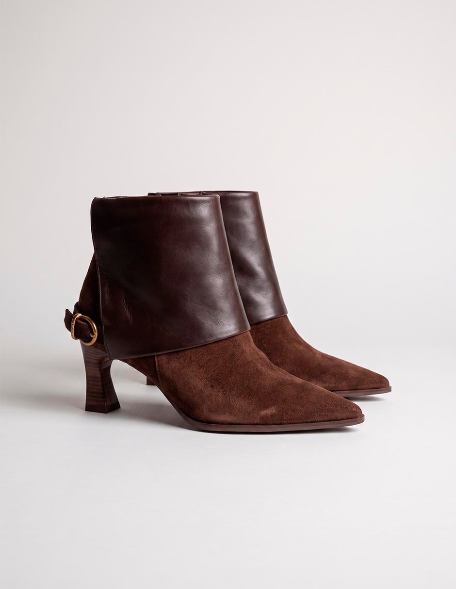 Bota al tobillo hispanitas de piel para mujer Bota al tobillo hispanitas de piel para mujer