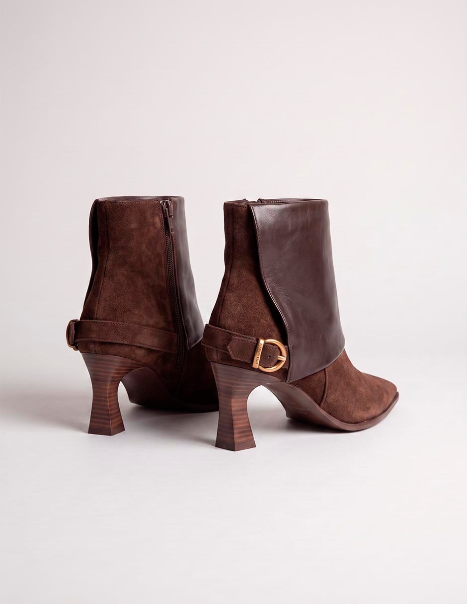 Bota al tobillo hispanitas de piel para mujer 5