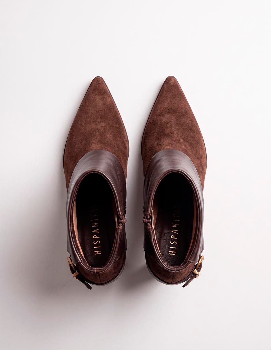 Bota al tobillo hispanitas de piel para mujer 4