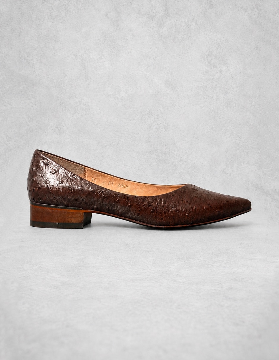Zapatilla de piel