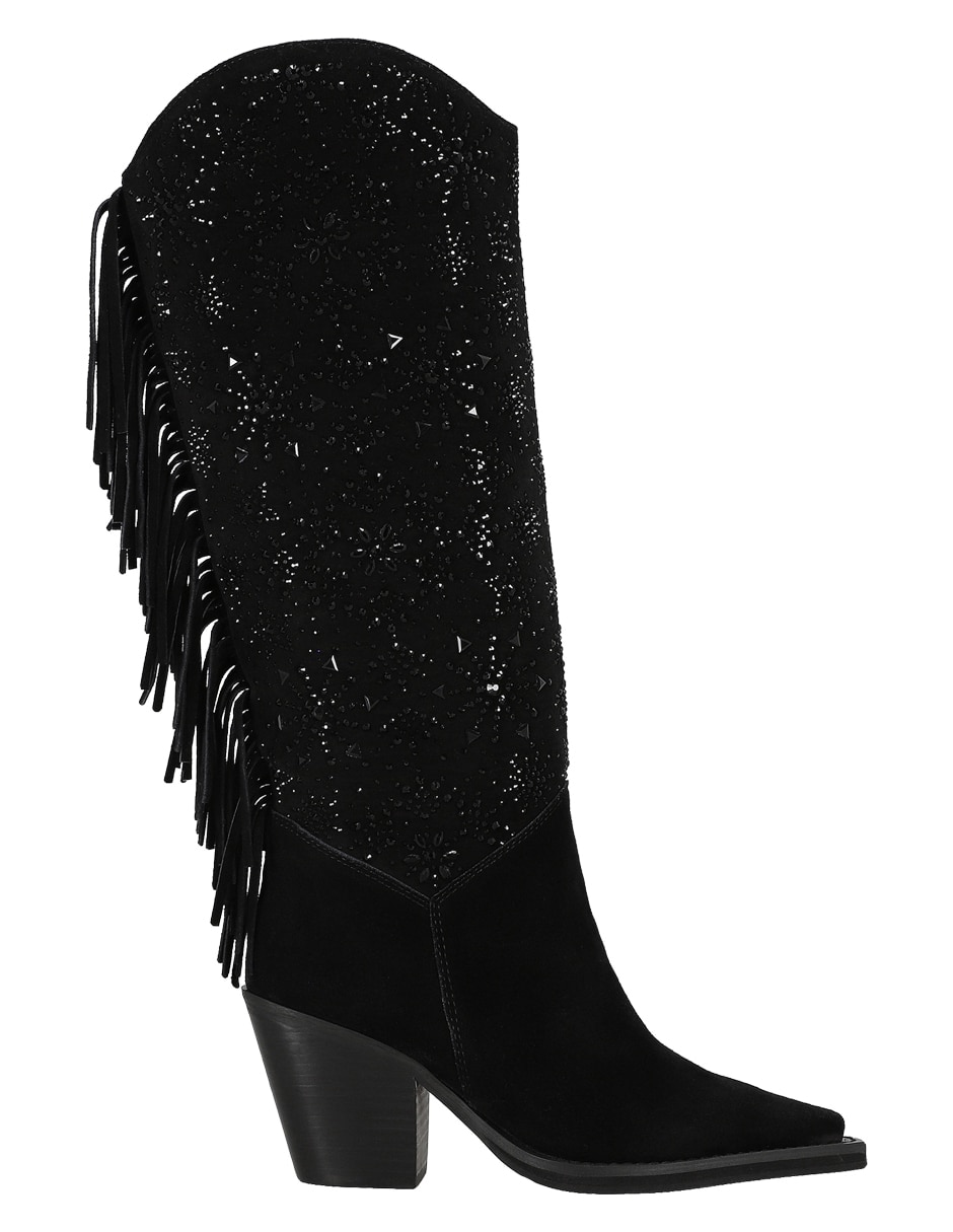 Bota media pierna de piel para mujer 4