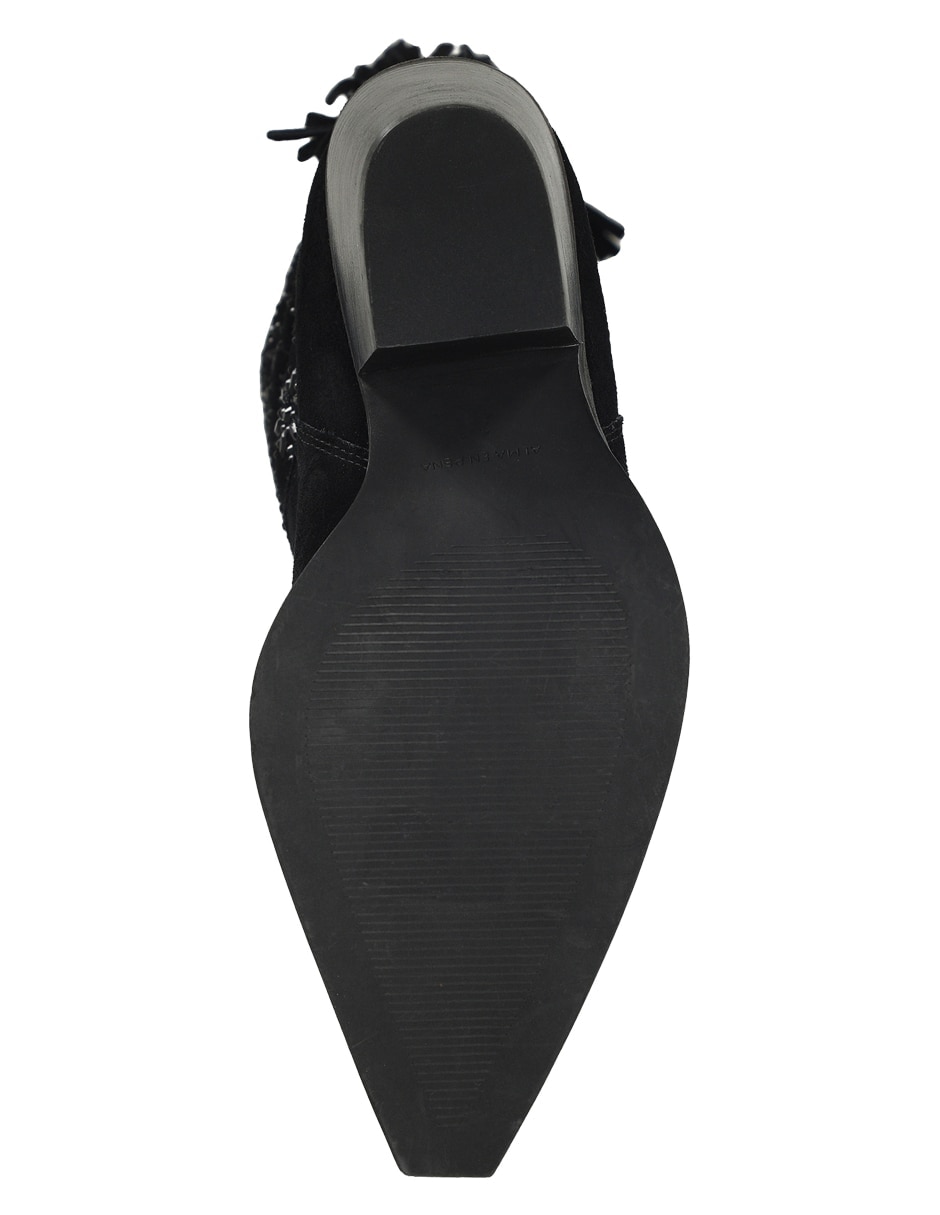 Bota media pierna de piel para mujer 6