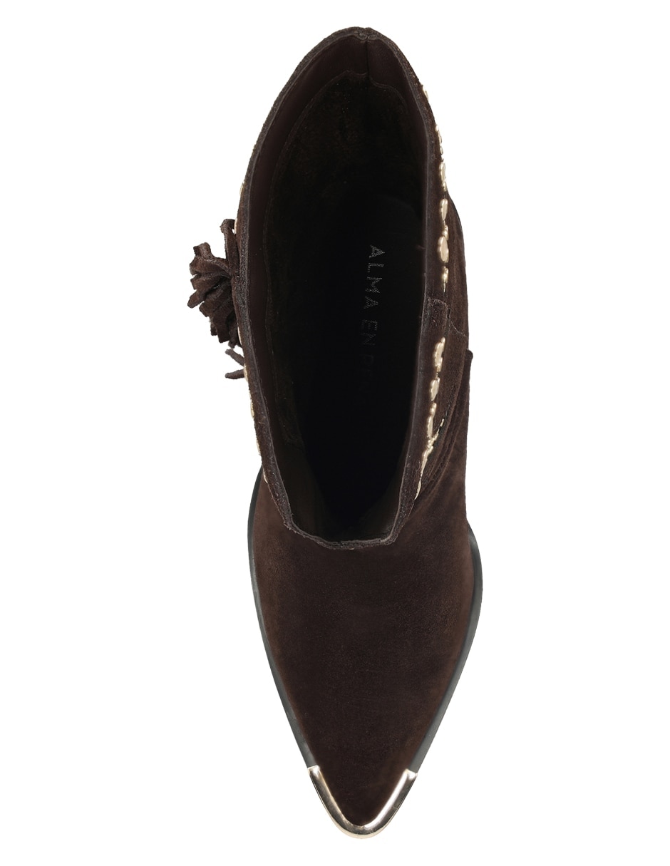 Bota media pierna de piel para mujer 7