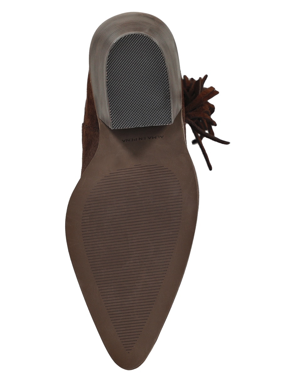 Bota media pierna de piel para mujer 6