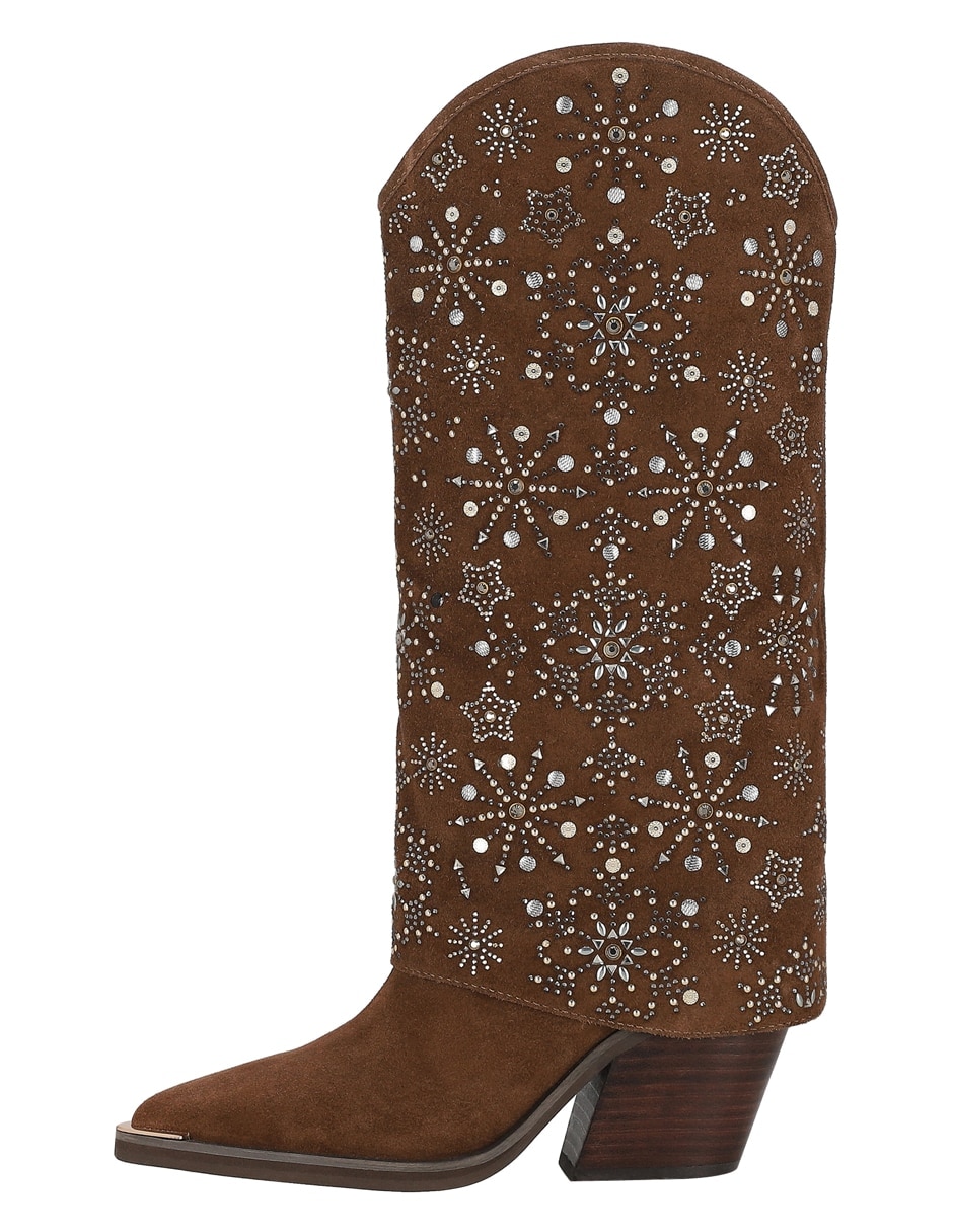 Bota media pierna de piel para mujer Bota media pierna de piel para mujer