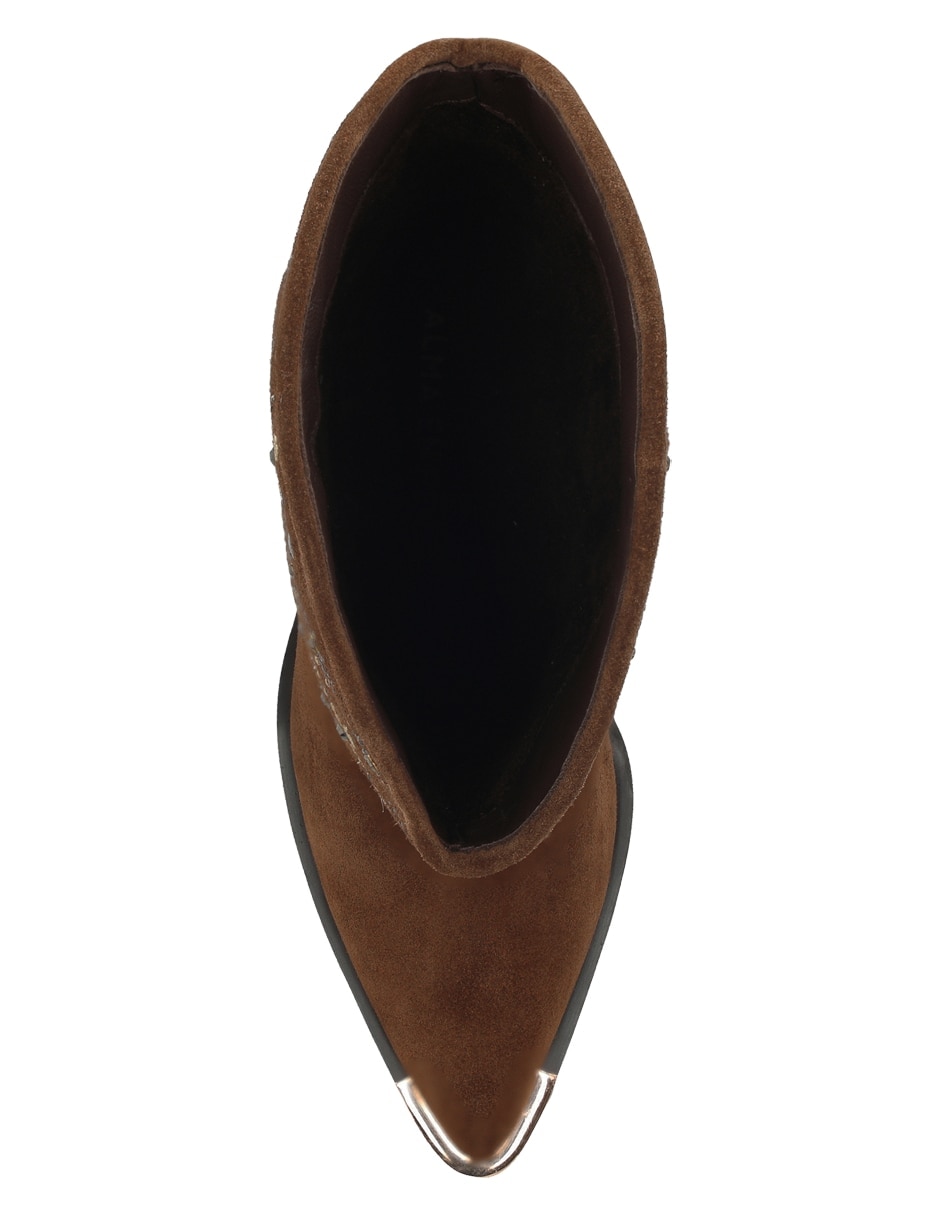 Bota media pierna de piel para mujer 4