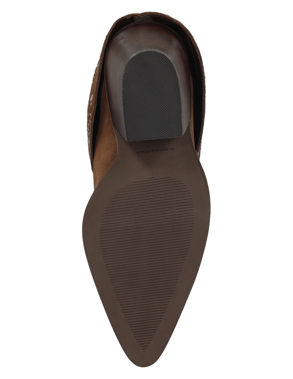 Bota media pierna de piel para mujer 8