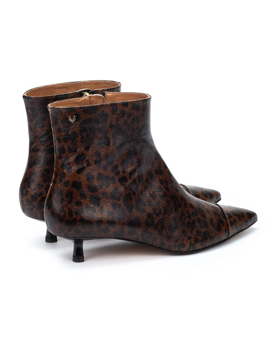 Bota media pierna de cuero para mujer 5