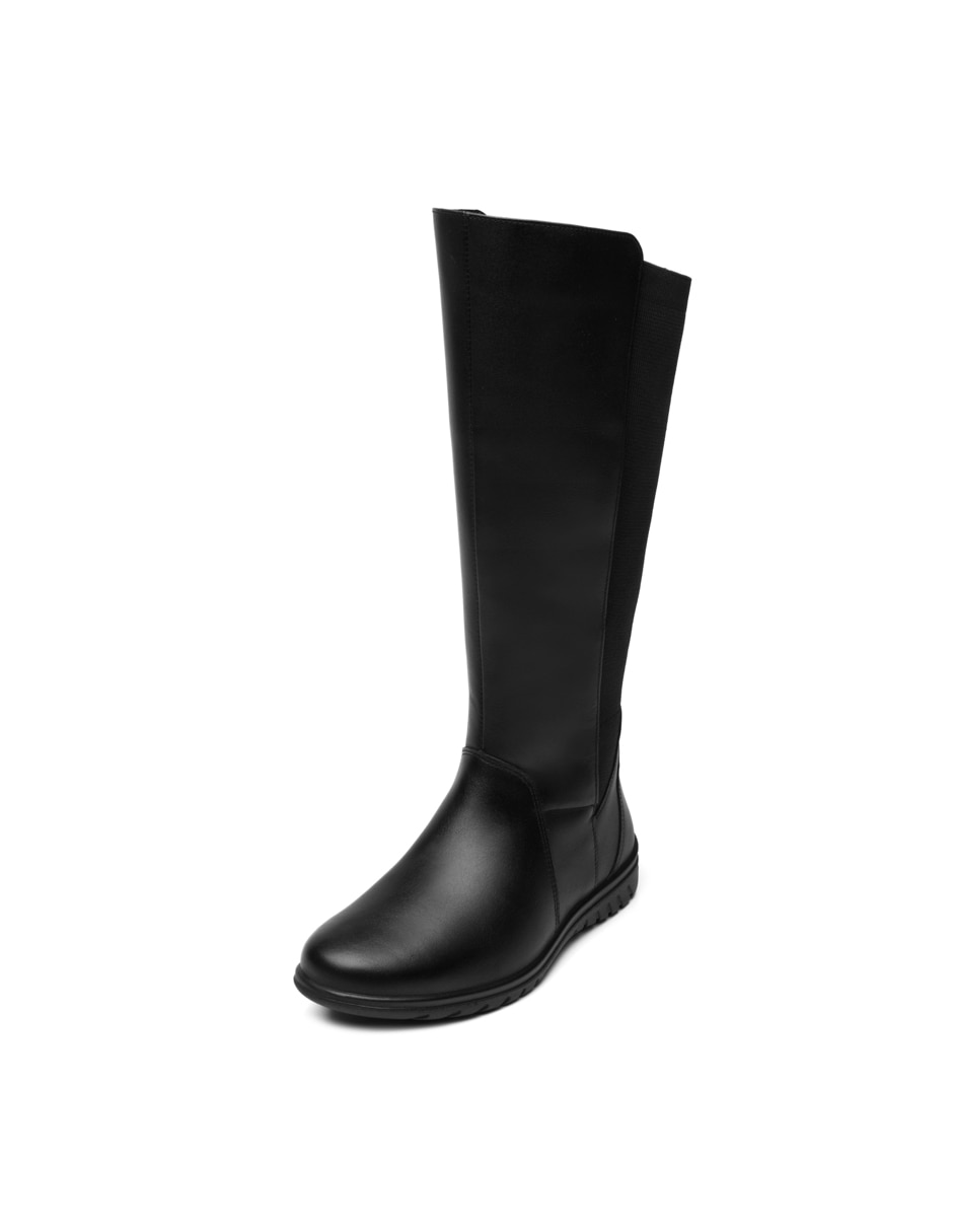 Bota abajo de la rodilla de piel para mujer 2