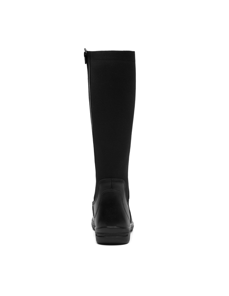 Bota abajo de la rodilla de piel para mujer 7