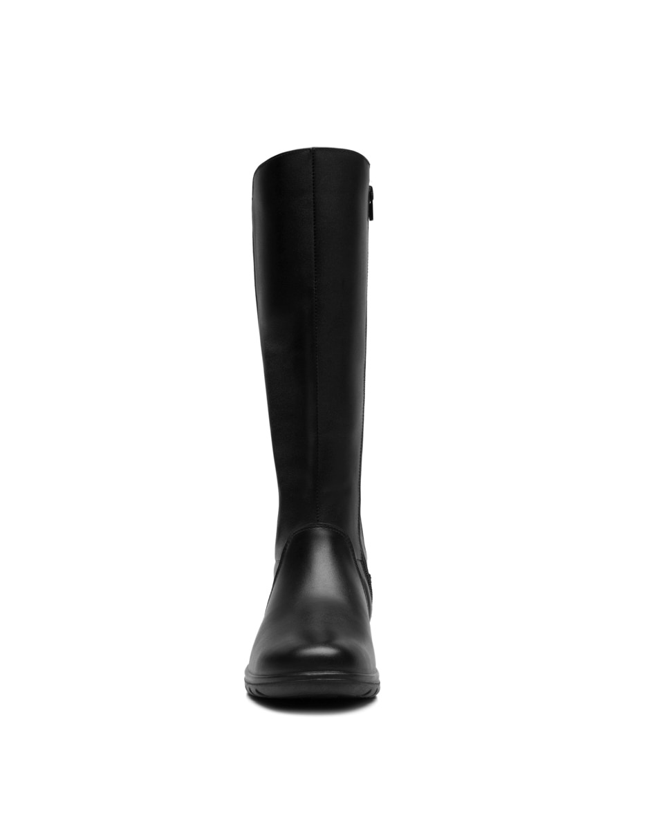 Bota abajo de la rodilla de piel para mujer 9