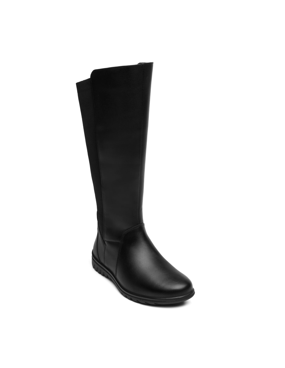 Bota abajo de la rodilla de piel para mujer 8