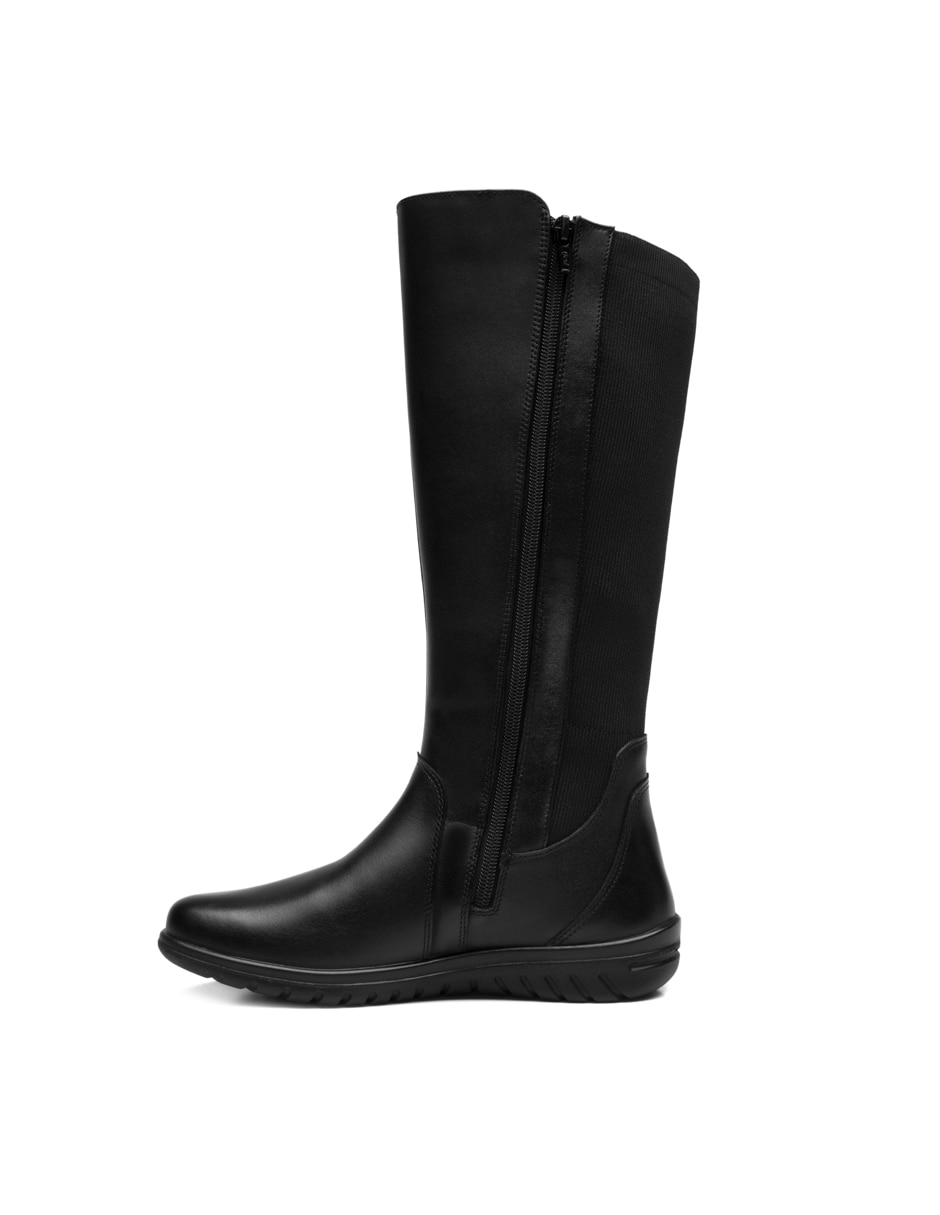 Bota abajo de la rodilla de piel para mujer 5