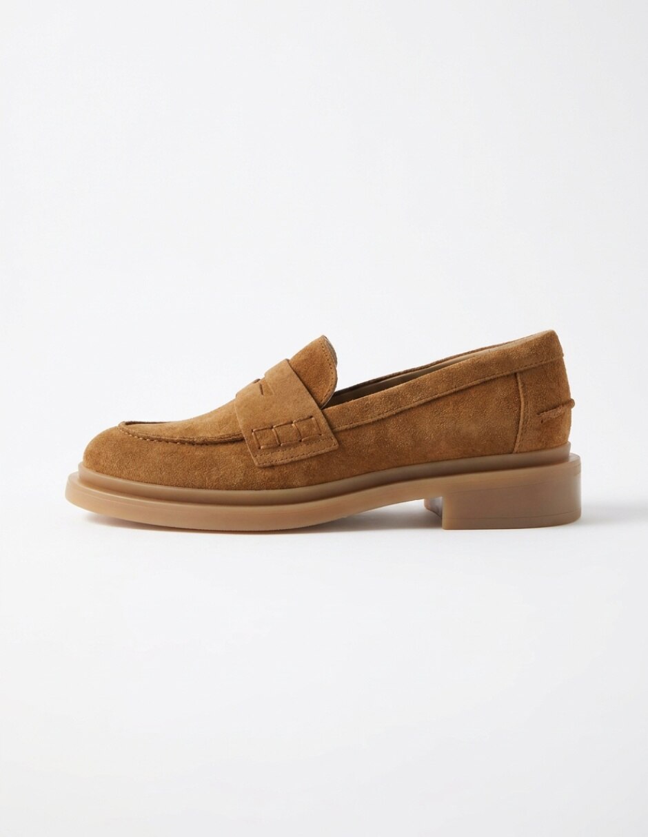 Mocasín de piel para mujer