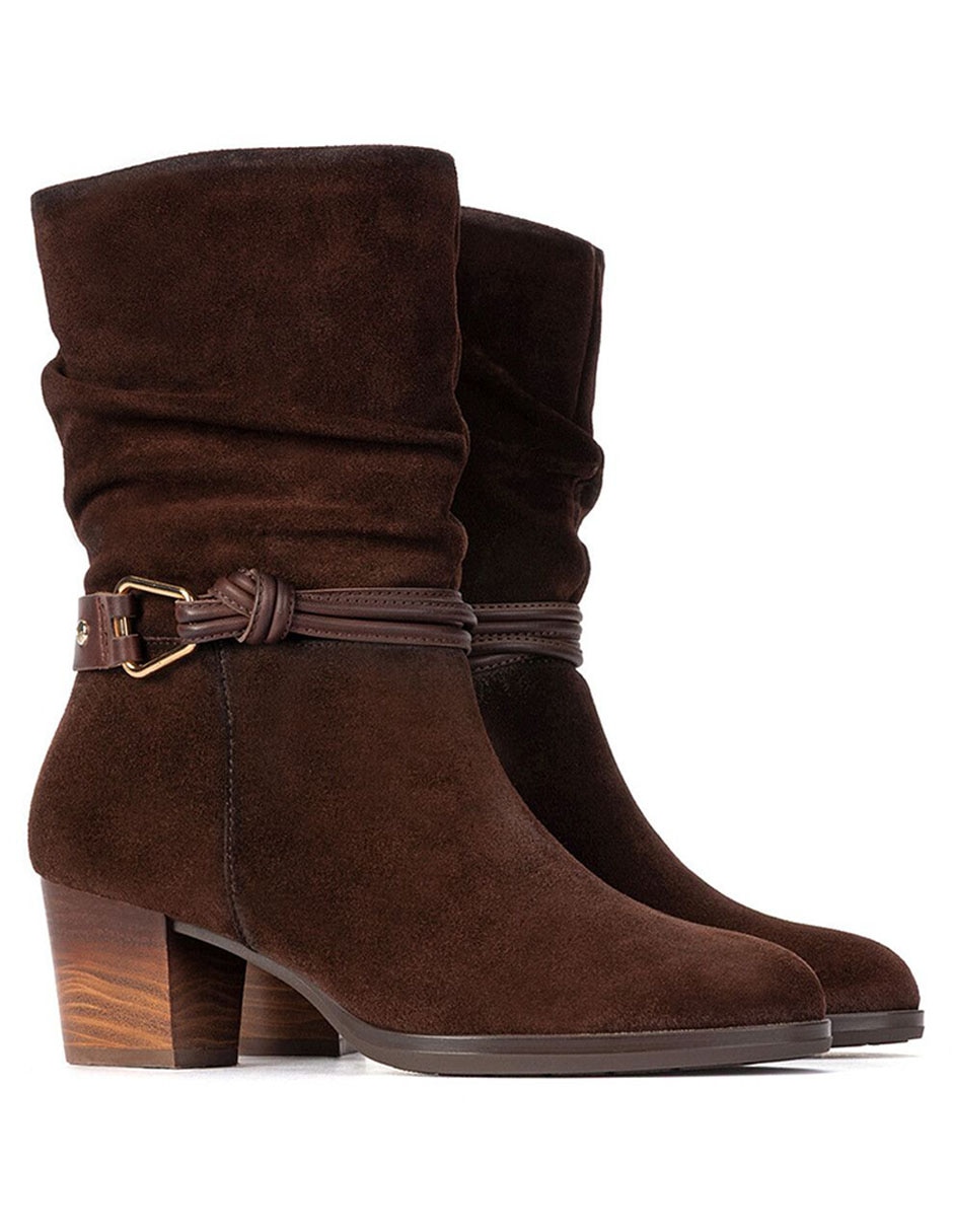 Bota arriba del tobillo de piel para mujer 2