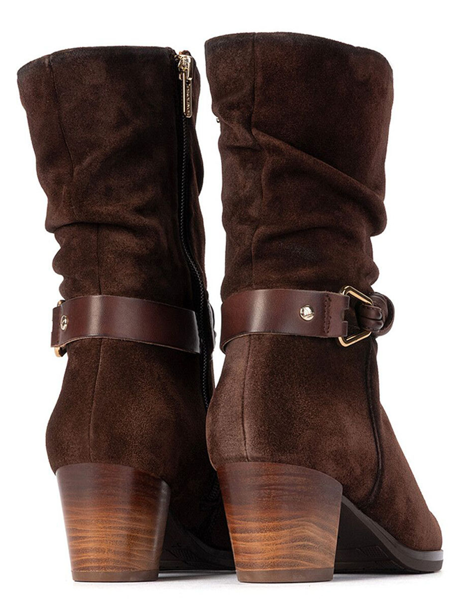 Bota arriba del tobillo de piel para mujer 3