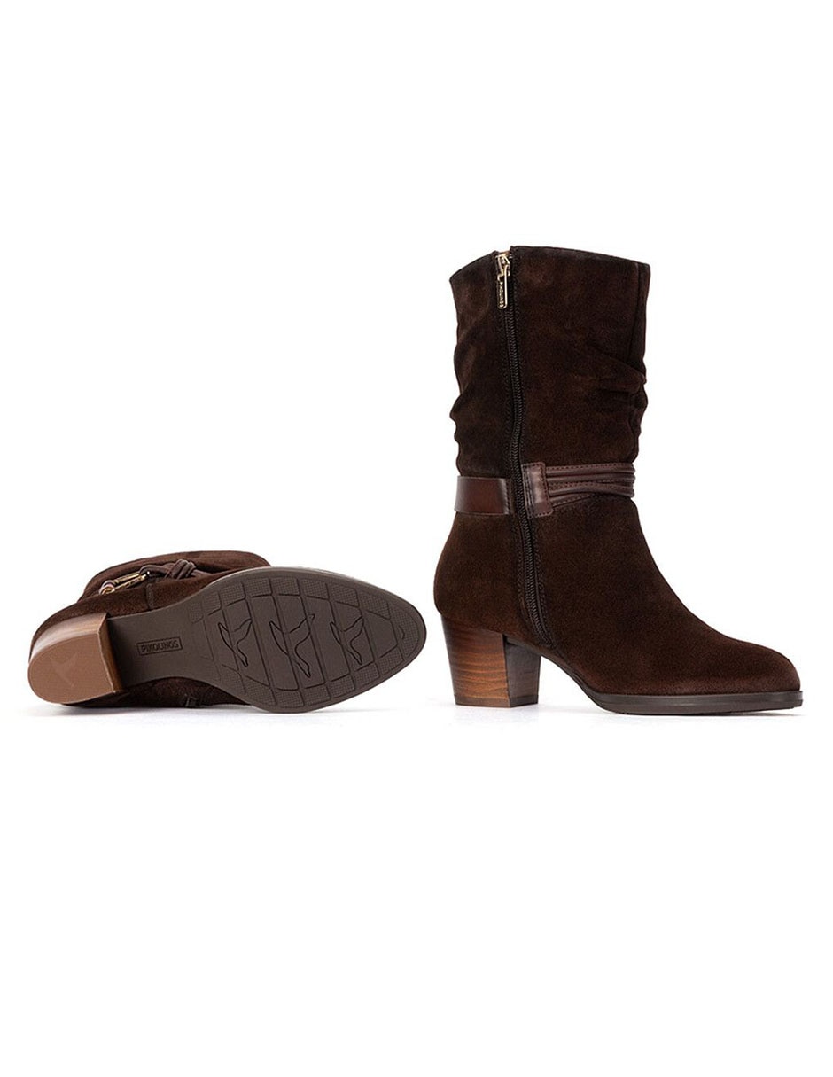 Bota arriba del tobillo de piel para mujer 4