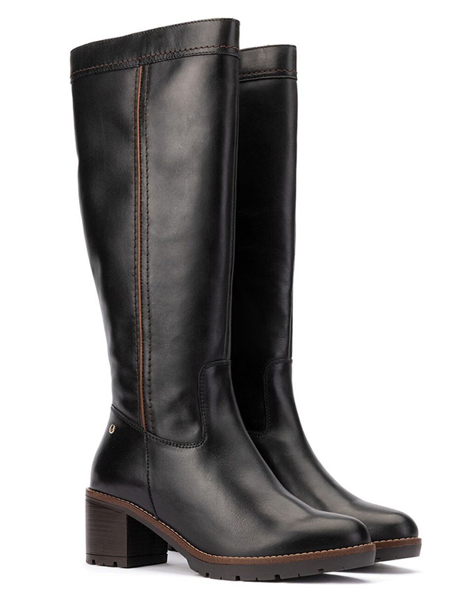Bota abajo de la rodilla de cuero para mujer 2