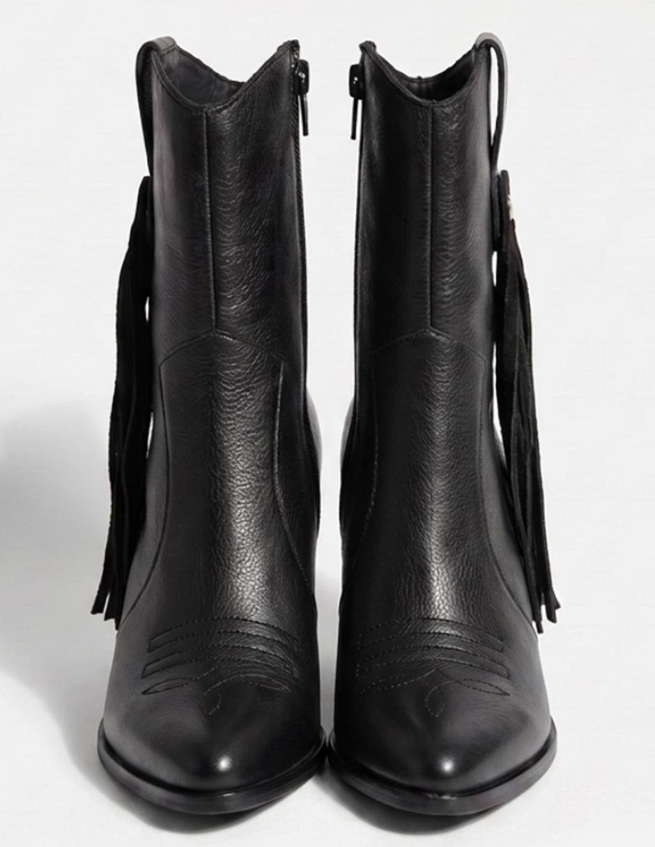 Bota cowboy media pierna gio de piel para mujer 2