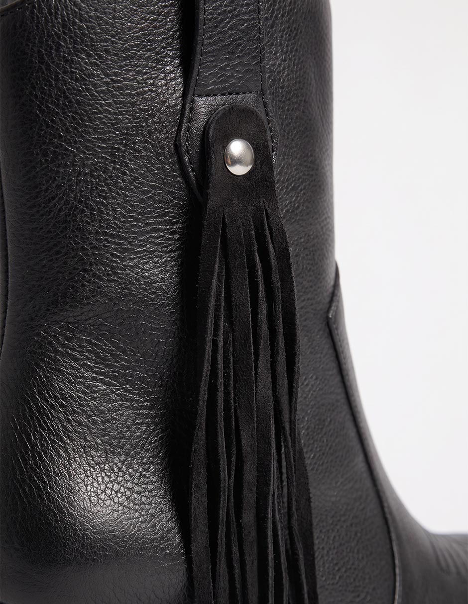 Bota cowboy media pierna gio de piel para mujer 5
