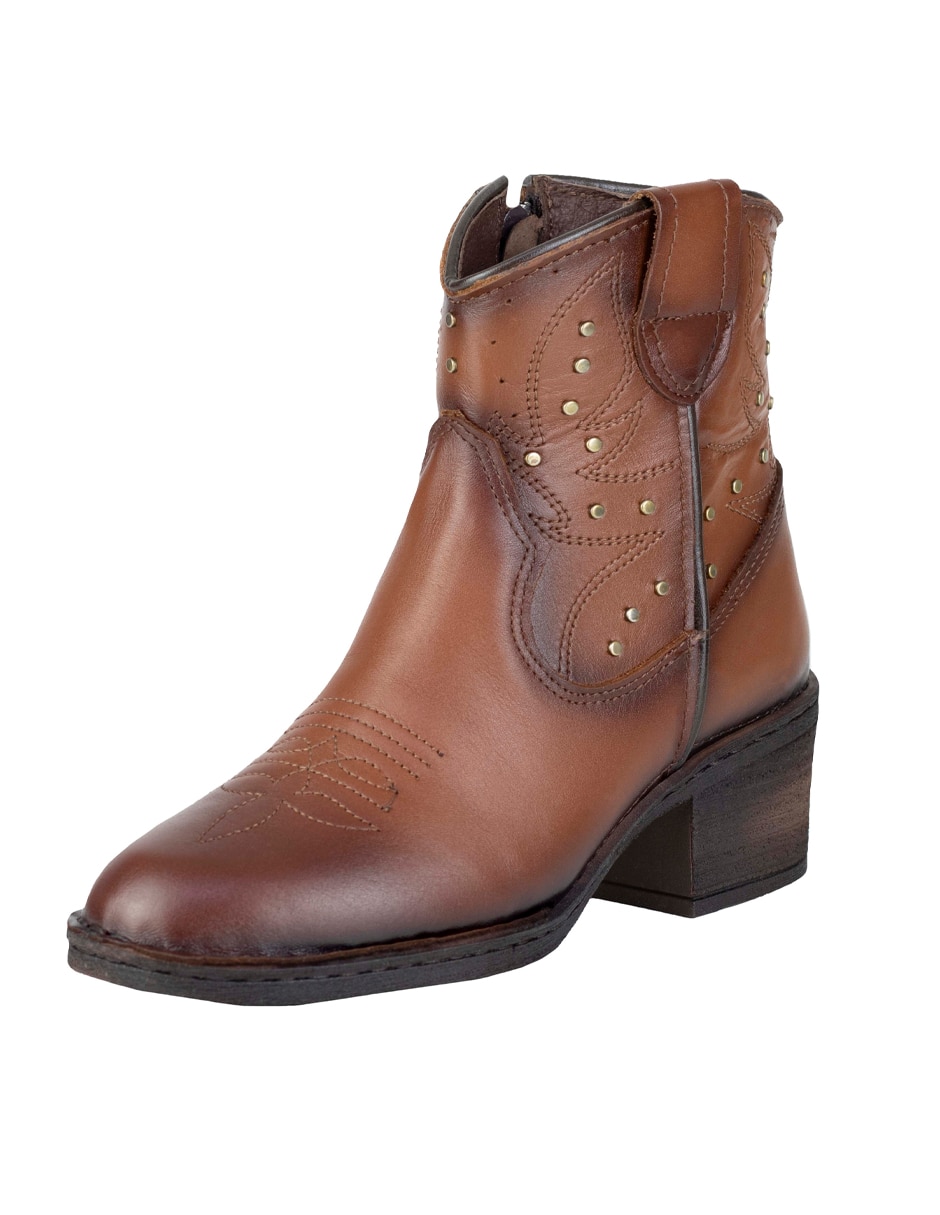 Bota arriba del tobillo de piel para mujer 6