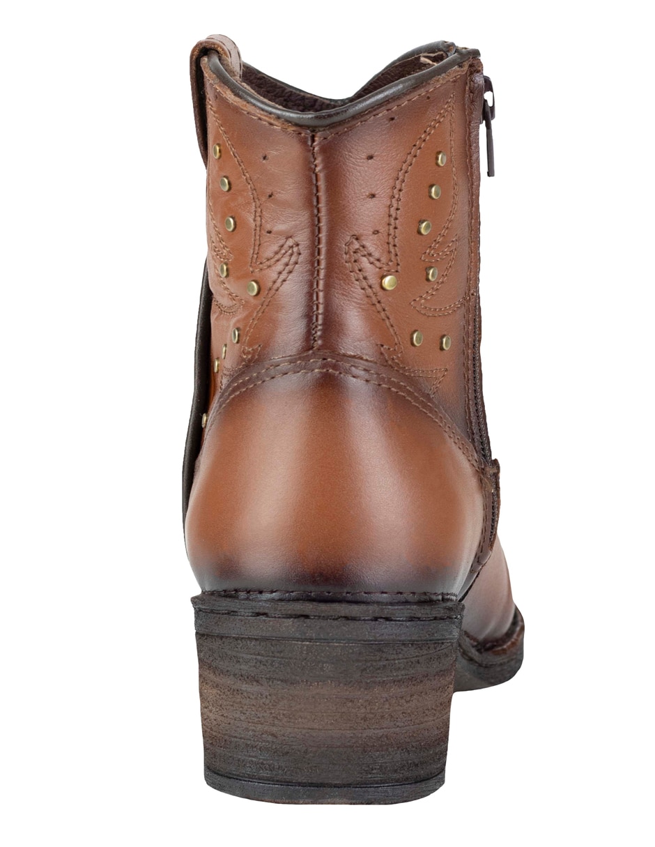 Bota arriba del tobillo de piel para mujer 5