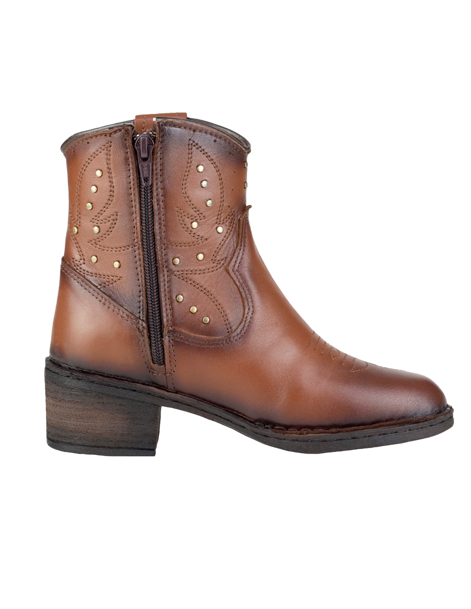 Bota arriba del tobillo de piel para mujer 7